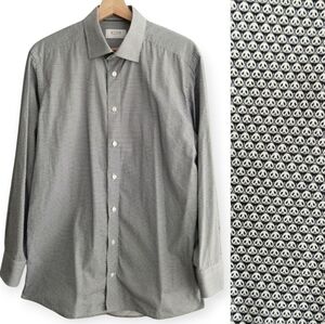 Eton Men's Slim Fit Button Up Dress Shirt Panda Bears Print 16.5 32/33